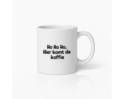 Grappige Koffiemok – 'Ho Ho Ho, Hier Komt de Koffie' – Vrolijk Cadeau voor Koffieliefhebbers