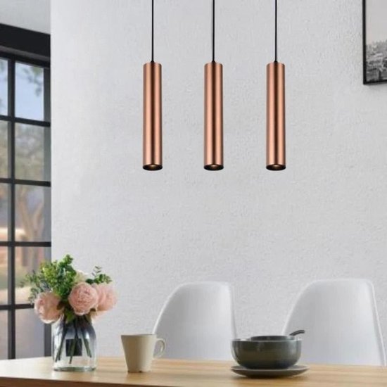 Foto: Luminaire suspendu gu10 ip20 30cm bronze pack de 3 