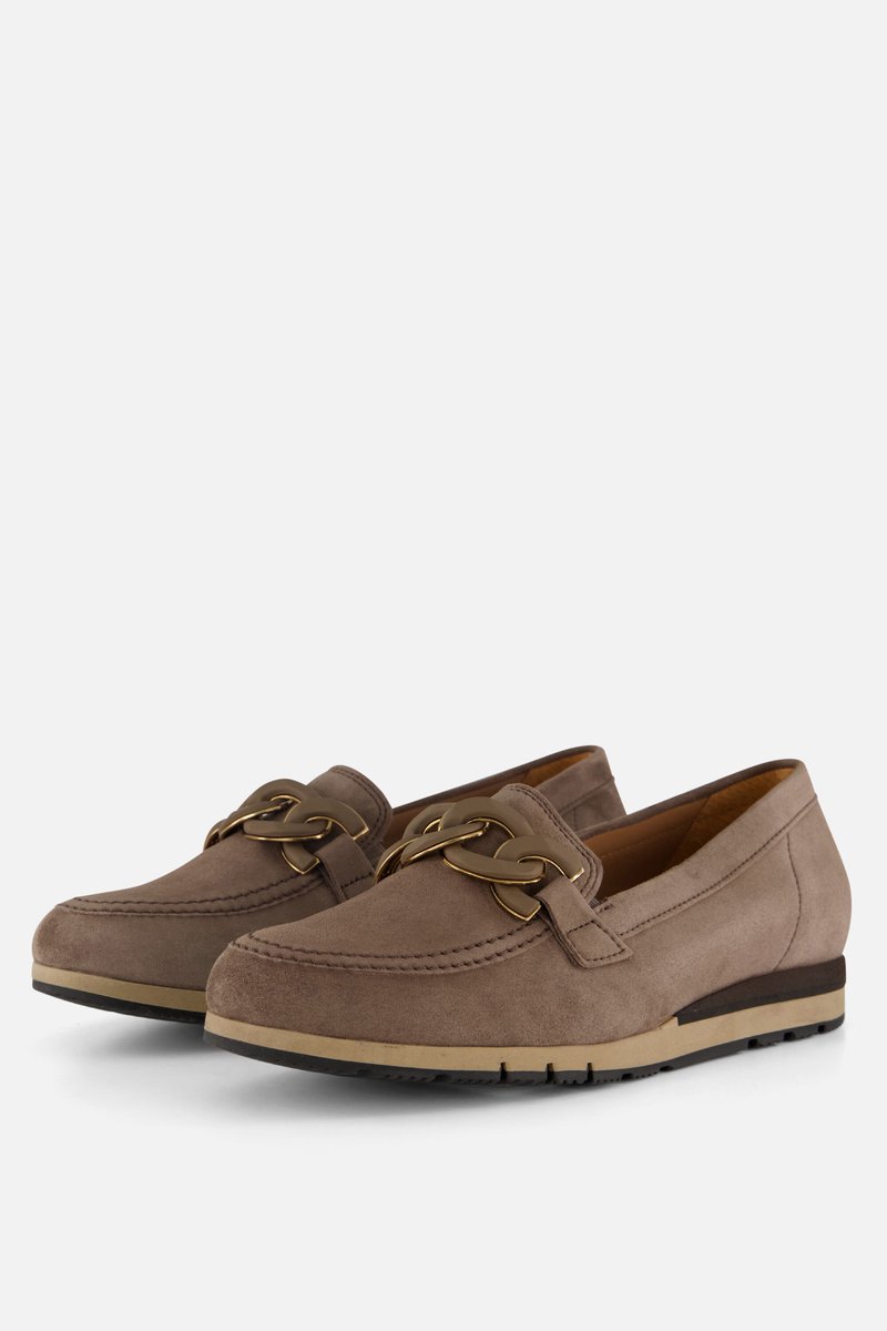Gabor Instappers taupe Suede - Maat 5
