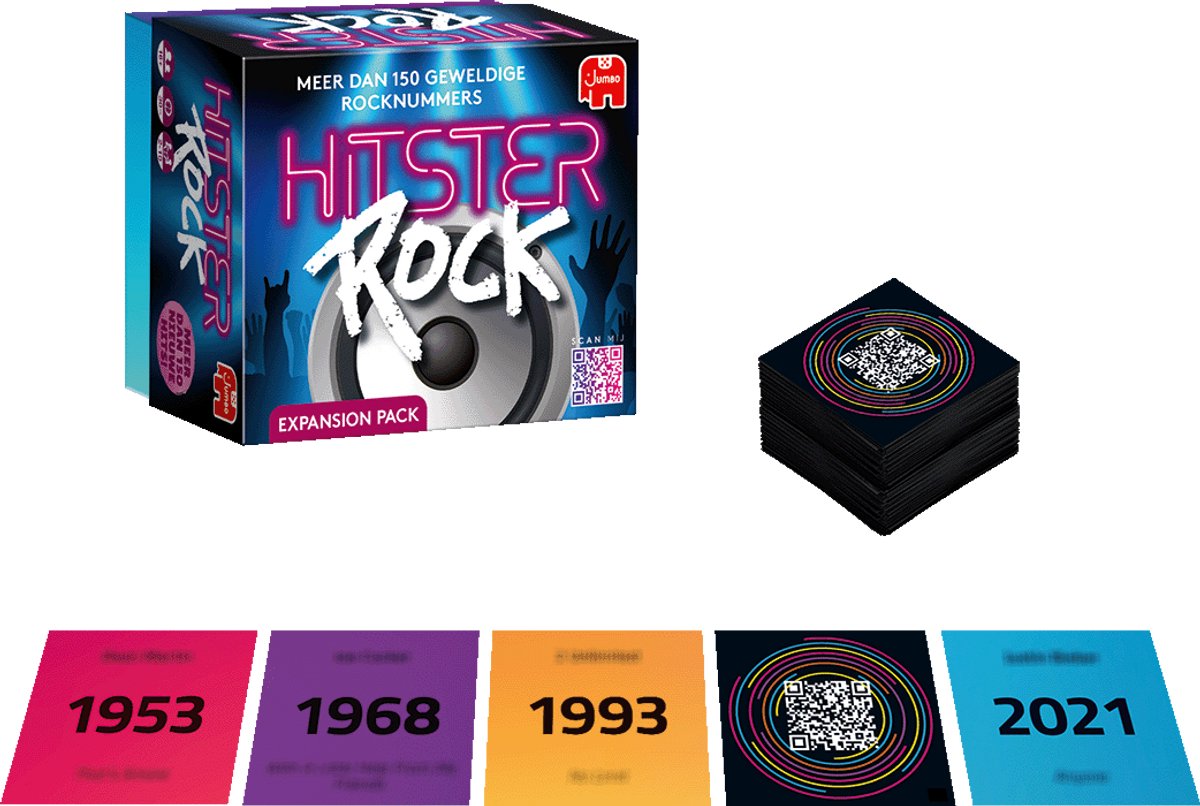 Jumbo - Hitster – Rock - Uitbreidingsset - Partyspel - Actiespel - Muziekspel voor volwassenen - 16+ jaar — afbeelding 4
