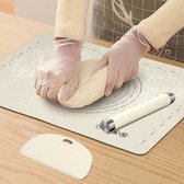 Bakmat en -platen, bakmat, siliconen bakmat, meetbare siliconen mat voor koekjes, pizzadeeg, brood, fondant, 50x70x0,5cm