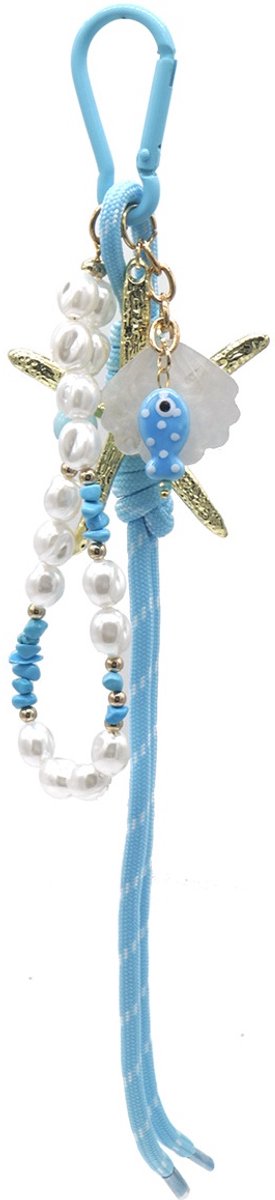 Sleutelhanger - Tashanger - Zeester - Blauw - Metaal