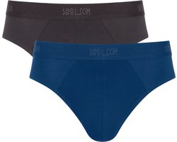 Sloggi SLG Base Brief C2P Heren Onderbroek - DONKER GRIJS BLAUW