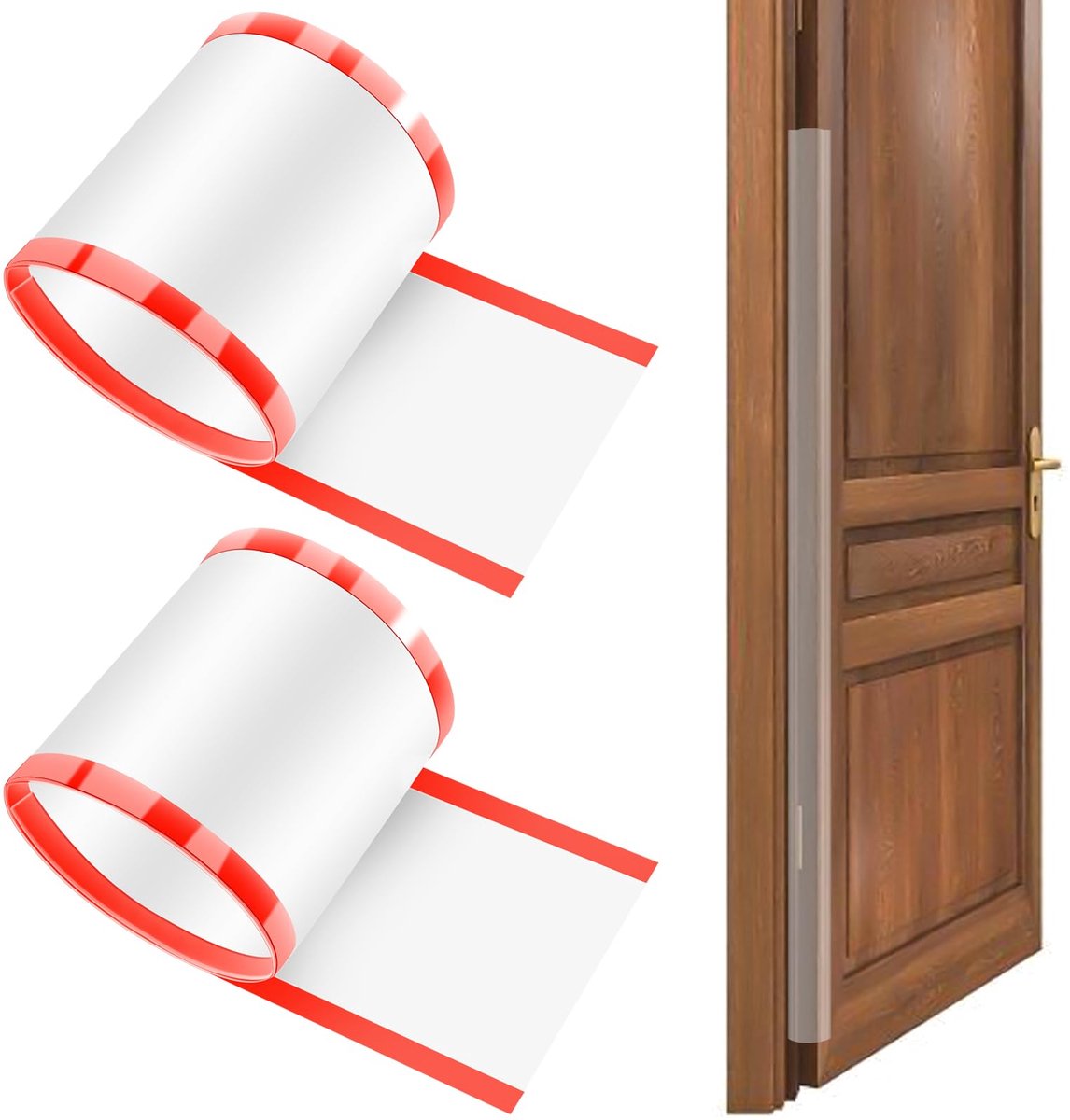 Image of 2 stuks vingerknelbeveiliging voor deuren, 120x23cm vingerknelbeveiliging voor deuren voor kinderen, zelfklevende deurknelbeveiliging, veiligheidsbescherming vingerknelbeveiliging voor deuren, voor kleuterschool, klaslokaal, slaapkamer