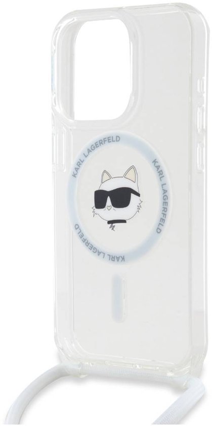 Karl - Lagerfeld - Coque IML Choupette Head&Cord MagSafe pour iPhone - 15 - Pro - Max - transparente