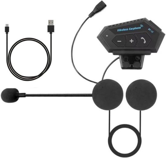 MKSS® Motorhelm Headset - Intercom - Bluetooth - Zwart