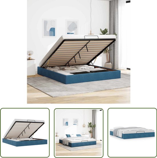 vidaXL - Bed frame met hoofd- en voeteneinde - Gerookt eiken - 180x200 cm | Leen Bakker