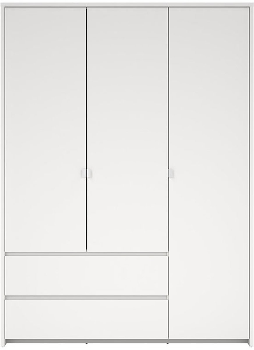 Next kledingkast 3 deuren 2 lades 149x200cm wit.