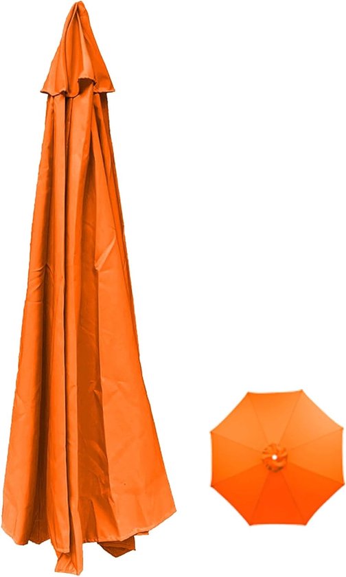 Vervangende parasoldoek, waterdichte patioparasol met 8 baleinen, for bananenblad in de tuin of op het zand(Light grey,4.0m/13.1ft