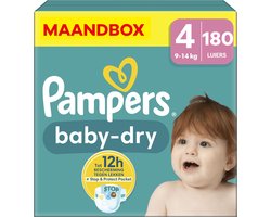 Pampers - Baby Dry - Maat 4 - Maandbox - 180 stuks - 9/14 KG