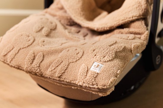 Jollein x Nijntje - Voetenzak voor Autostoel & Kinderwagen (Biscuit) - Miffy Jacquard - Katoen - Footmuff Maxi Cosi, Kinderwagen of Autostoel - 42x82cm van Jollein — afbeelding 5