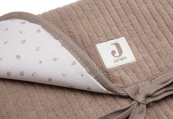 Jollein Verschoonmatjes met Opbergvakken - Cloudy Rib - Milky Coffee — afbeelding 4