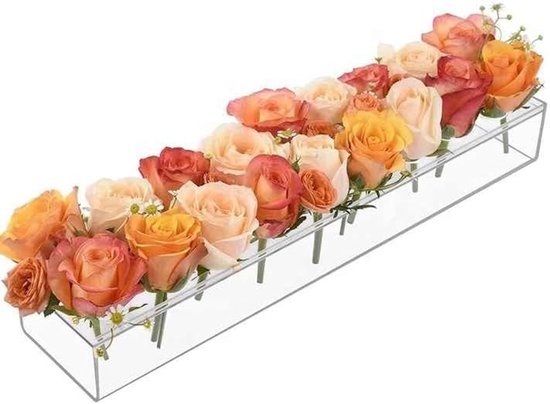 Composition florale en Acryl transparent - Moderne et durable - 1 pièce