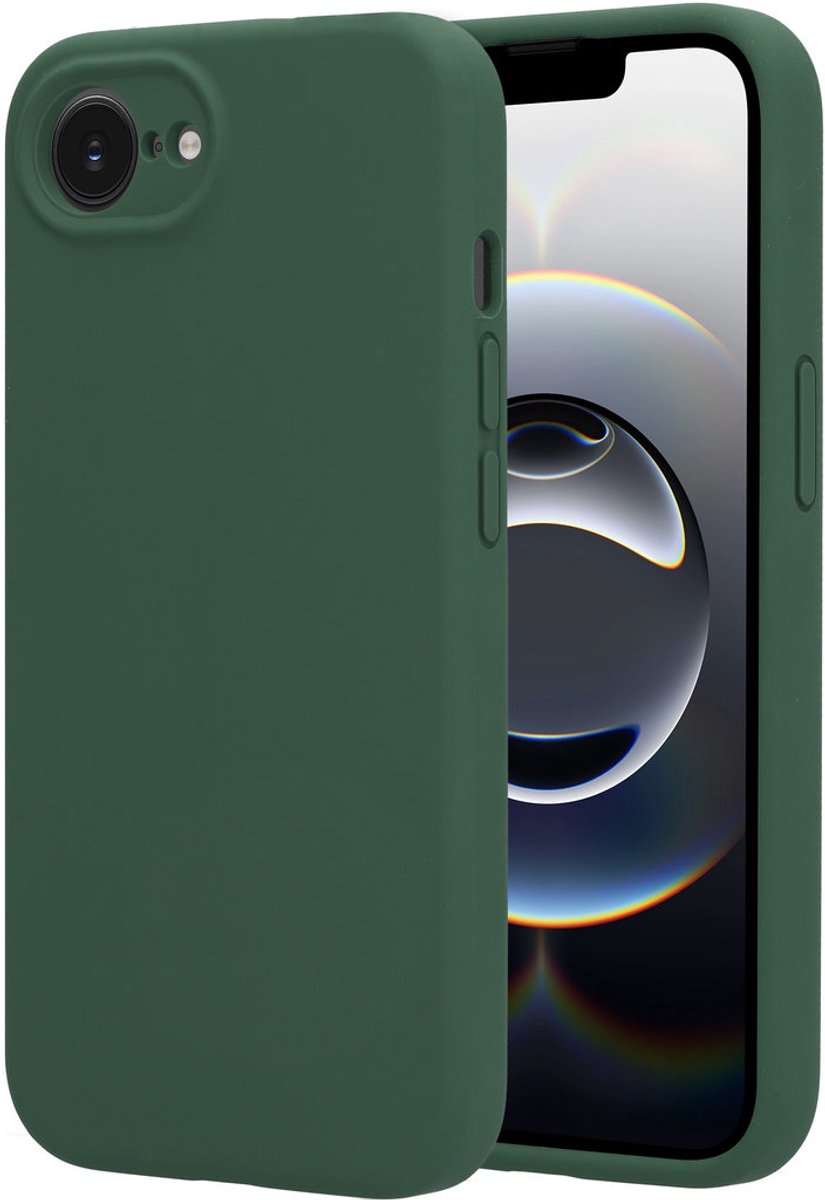 Mobiparts hoesje geschikt voor de Apple iPhone 16e Apple iPhone 17e - Siliconen - Groen