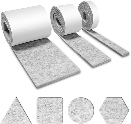 540 X Patins En Feutre - Bruns - 10 Mm - Rond - 1,5 Mm D' épaisseur