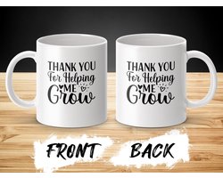 Bedankt Voor Groeien Mok, Leraar Bedankje Mok, Inspirerende Mok, Dank U Geschenk, Waardering Cadeau, Gepersonaliseerde Mok