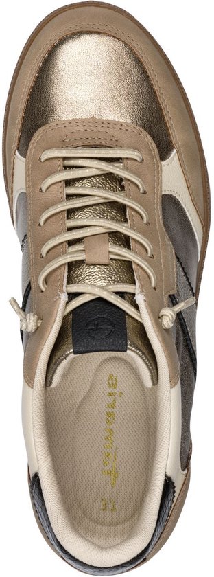 Baskets femme Tamaris beige doré - Pointure 37