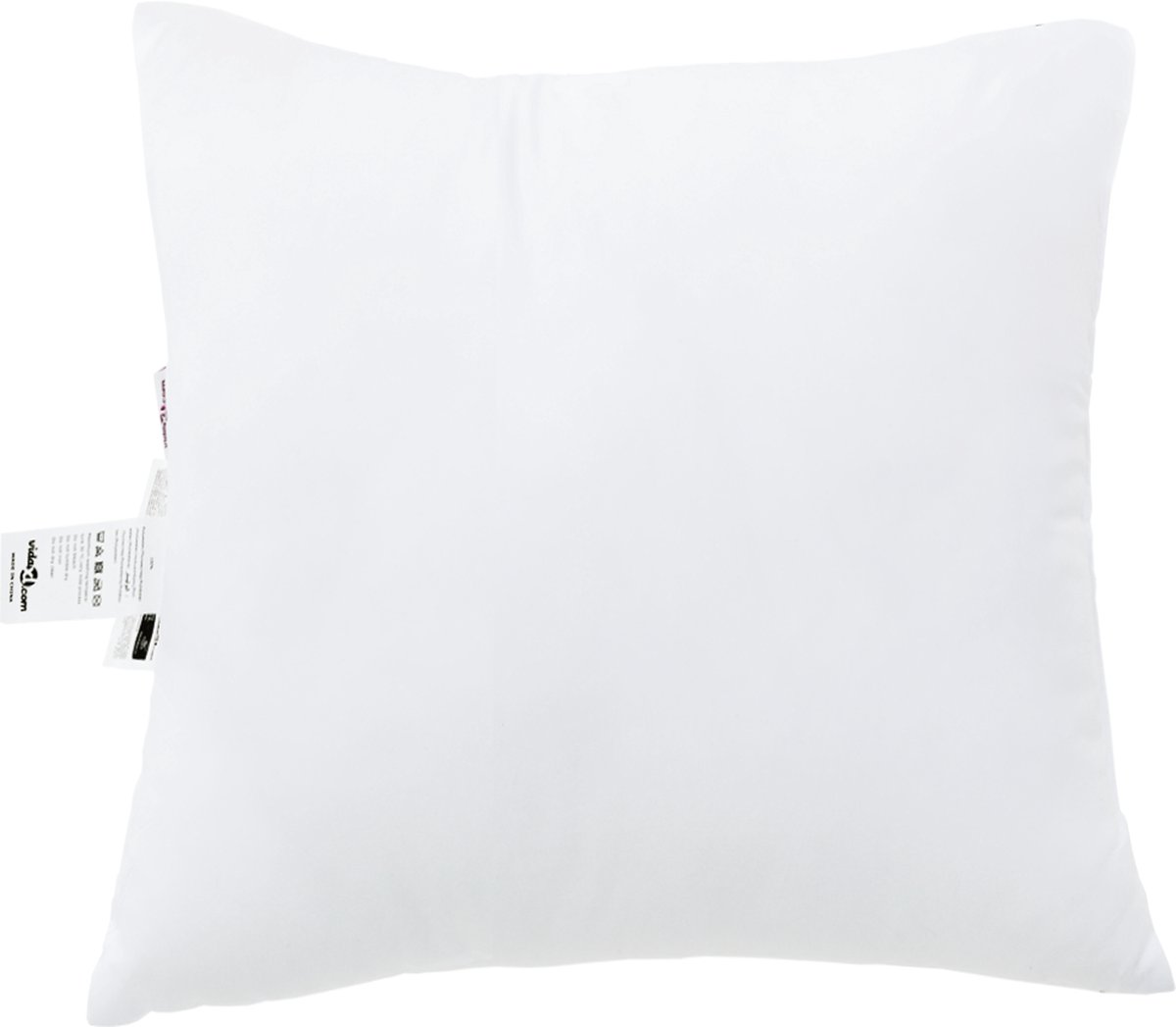 vidaXL - Hoofdkussen - met - kussen - 2 - pcs - Wit - 80 - x - 80 - x - 20 - cm - Polyester