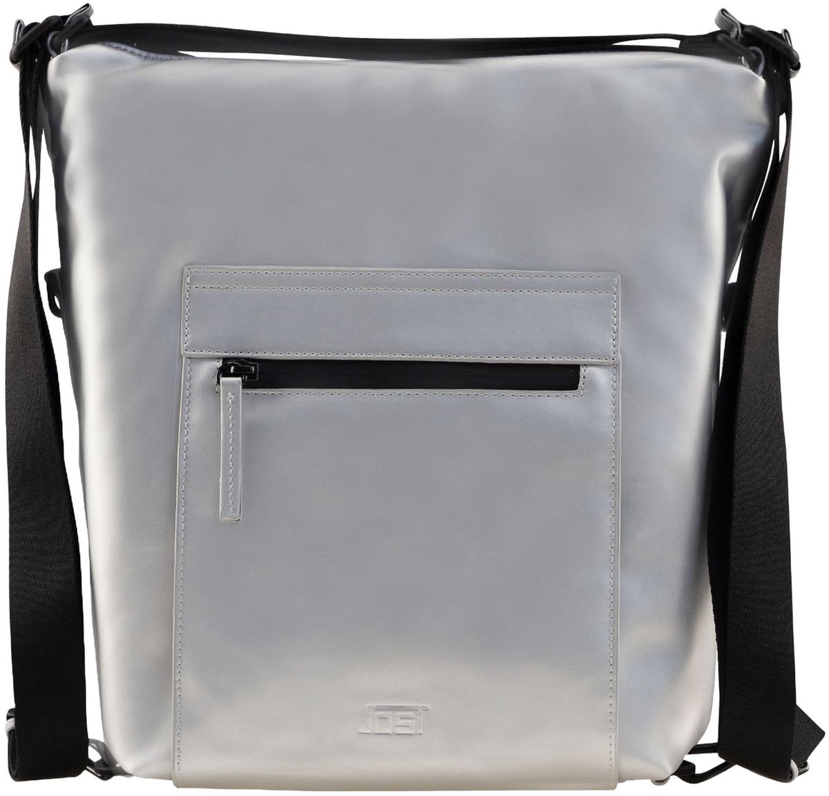 JOST schoudertas vrije tijd rugzak Halmstad 2-Way-Bag Silver zilverkleurig