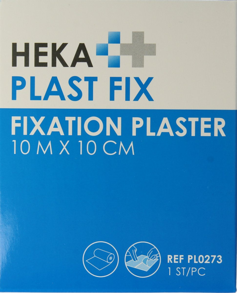 Goedkoopste Hekaplast Fix pleister 10m x 10cm met schutvel 1 Rol