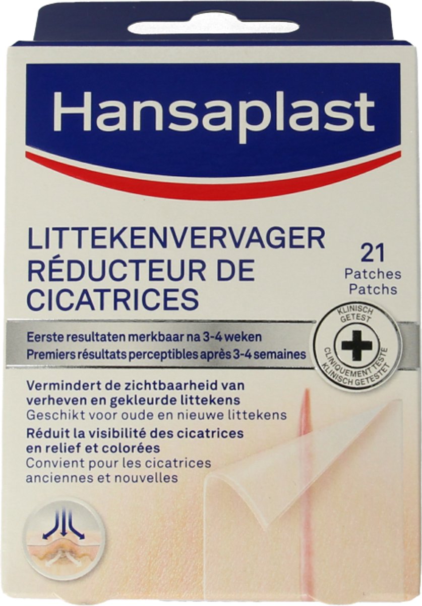 Goedkoopste Hansaplast Littekenvervager Litteken Pleisters - Wondpleisters - Wondverzorging - 3,8 x 6,8cm - 21 Patches