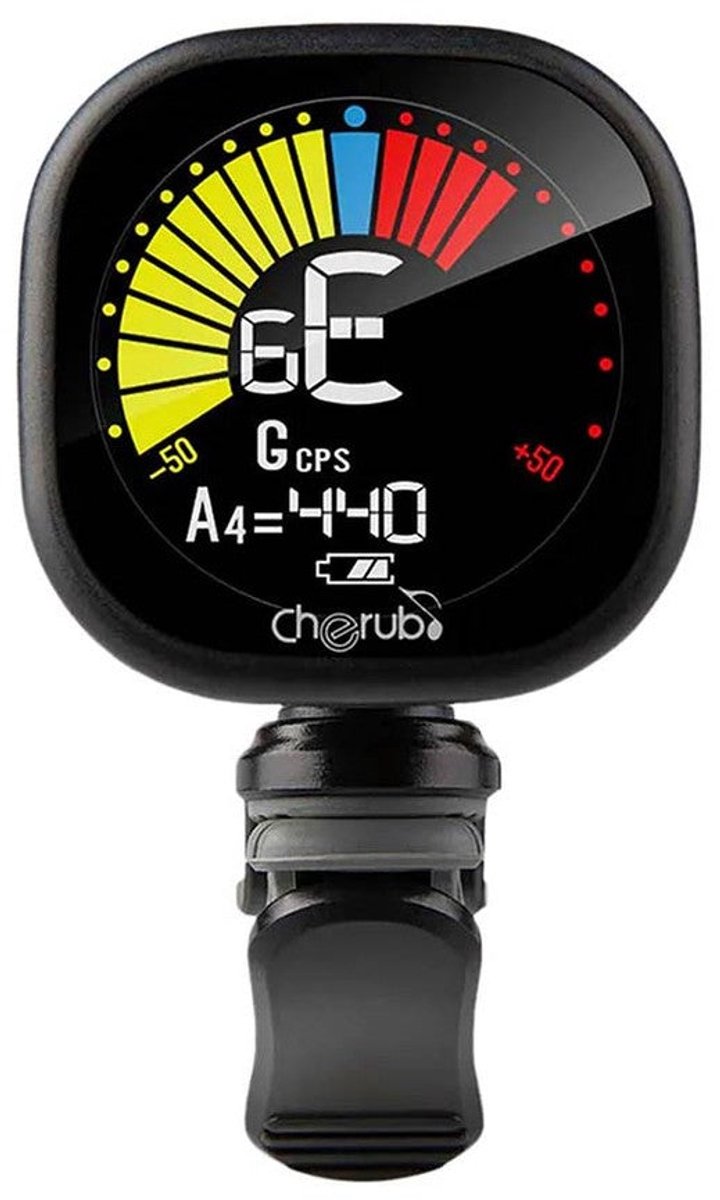Cherub WST-675 BK oplaadbare Chromatische clip-on stemapparaat