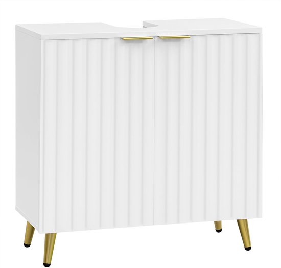 Allibert wastafelonderkast Alma 80cm met twee deuren wit glanzend