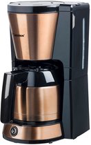Bestron Koffiezetapparaat voor filterkoffie, Filterkoffiemachine met thermokan voor 8 kopjes, 900W, kleur: koper