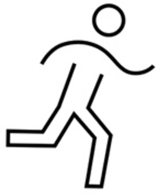 Pictogram van een hardlopende persoon