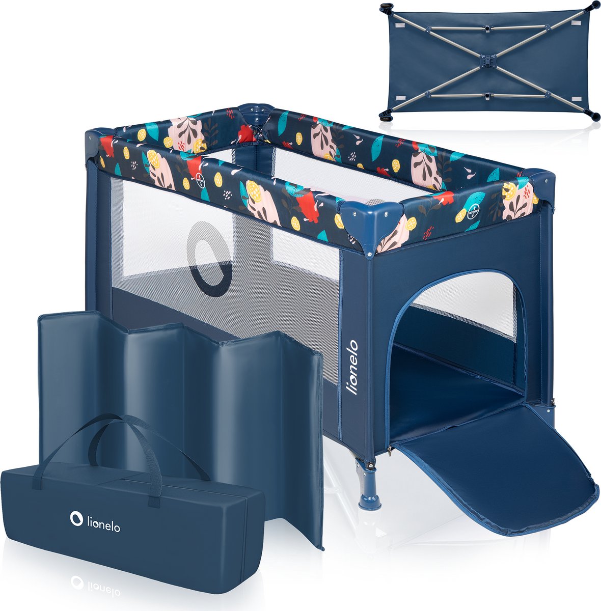 Lionelo Stefi Campingbedje 3 in 1 - Baby Bed / Inklapbare Box / Reisbedje - 60x120 cm - 0-36 maanden / tot 15 kg - MET comfort MATRAS - Zij-ingang met rits - Wielen - Transporttas thumbnail 3