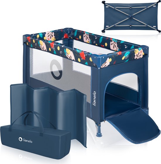 Lionelo Stefi 2-in-1 Campingbed & Box - Co-Sleeper - Zij-ingang met Ritssluiting - Tot 15 kg - 125x65 cm - LockGuard - Inclusief Transporttas - Voor 0-36 Maanden van LIONELO — afbeelding 3