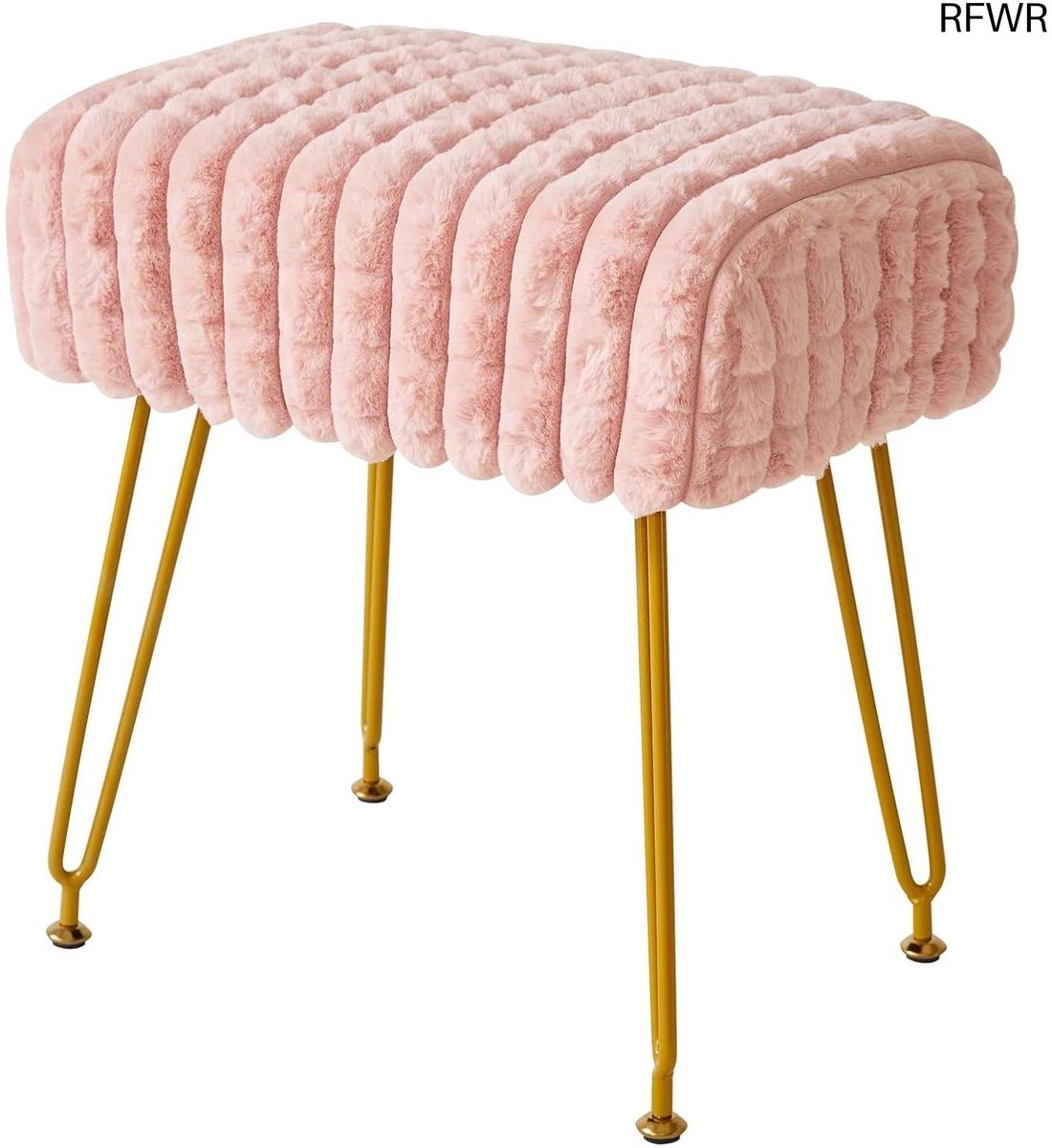 RFWR® Rechthoekige Fluwelen Voetensteun Kruk voor Make-up en Woondecoratie