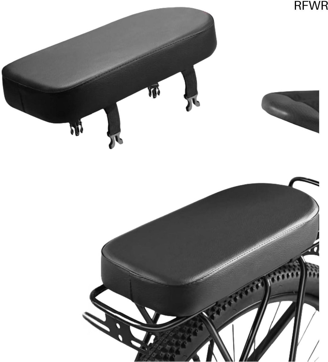 RFWR® Comfortabel Fiets Achterzitje Kussen voor Kinderen en Volwassenen - Universeel en Eenvoudig te Installeren