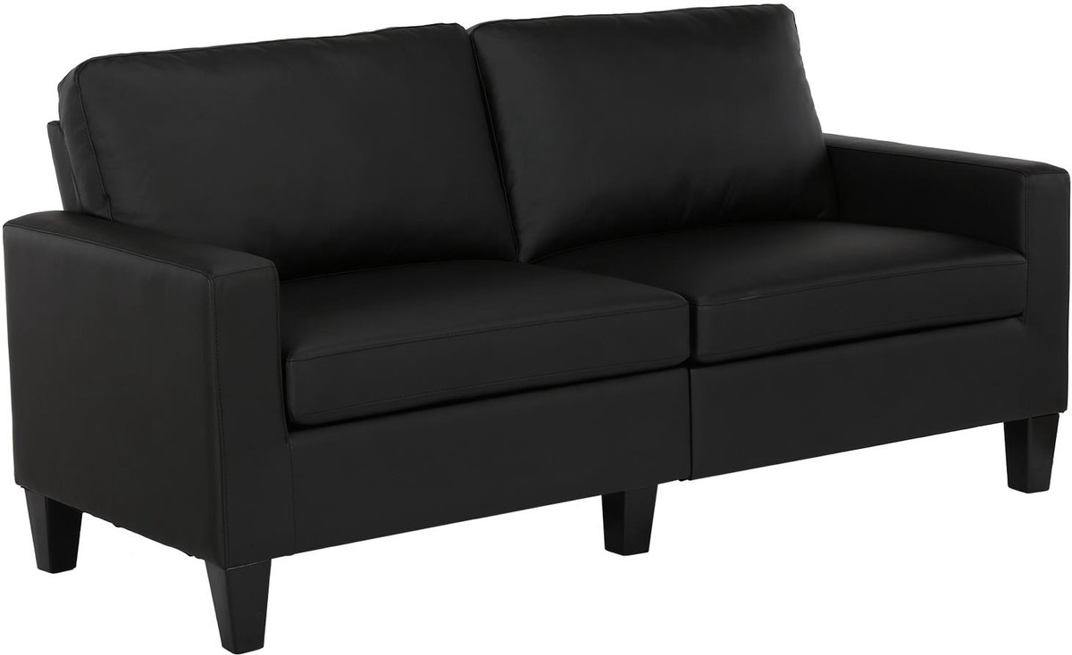 Notio Living Rylie-Sofa - 3-zits - Zwart Kunstleer
