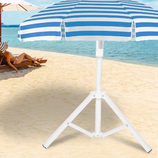 Parasolstanden, parasolvoet, parasol met 4 haringen, afneembaar, instelbaar, robuust grondanker voor parasol van metaal, grondpen, parasol voor buiten, voor strand, gras en zand