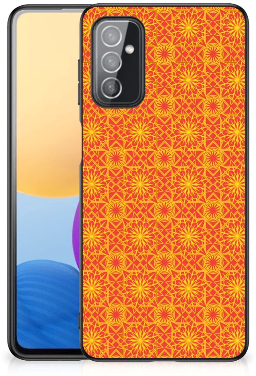 Samsung Galaxy M52 Back Case Batik Oranje