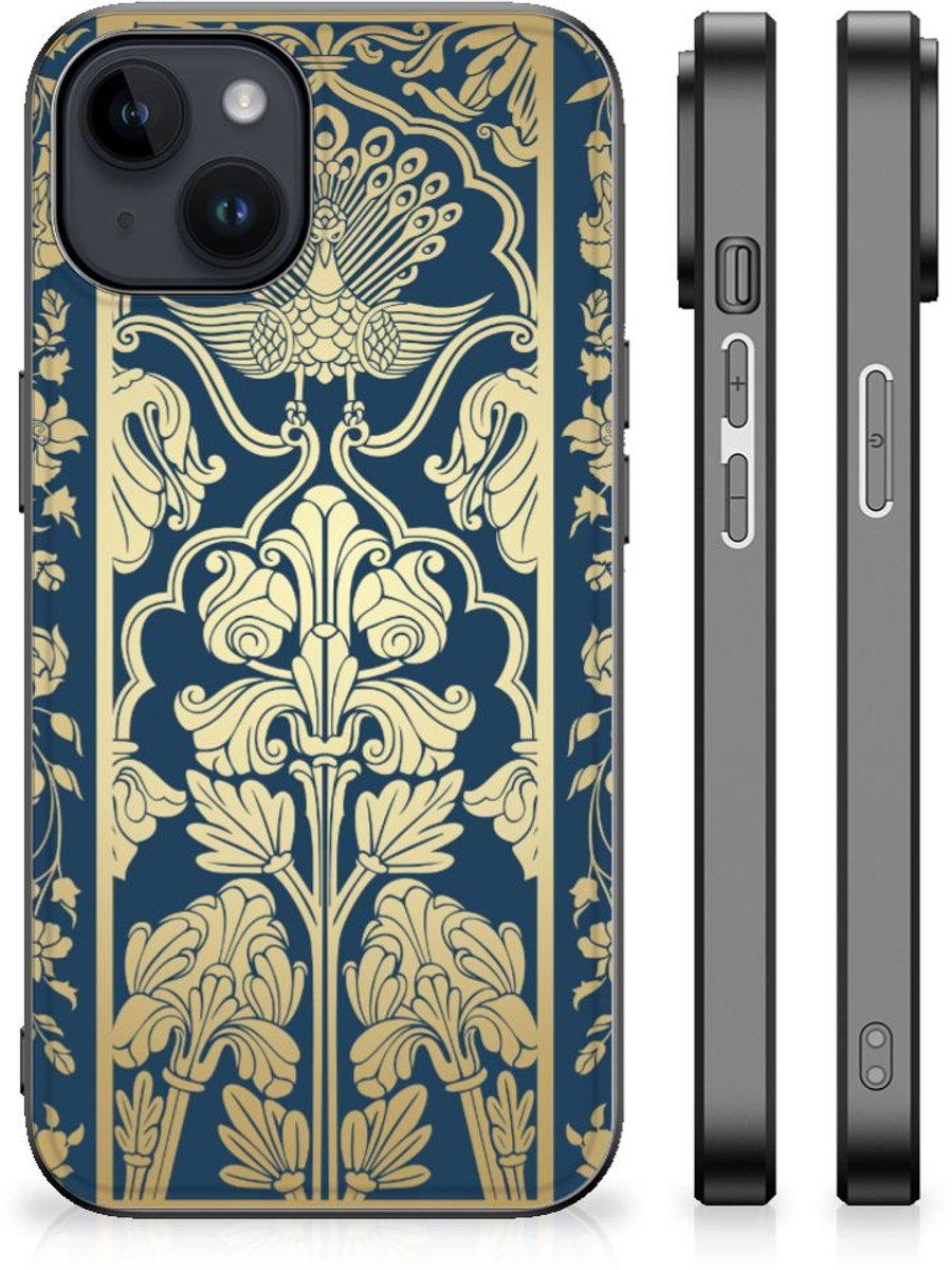 iPhone 15 Plus Bloemen Hoesje Beige Flowers