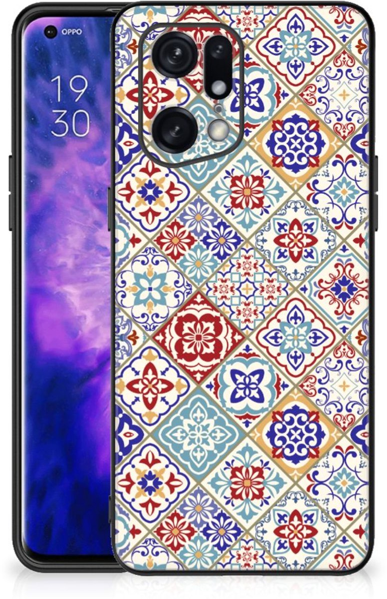 OPPO Find X5 Pro Marmeren Print Telefoonhoesje Tiles Color