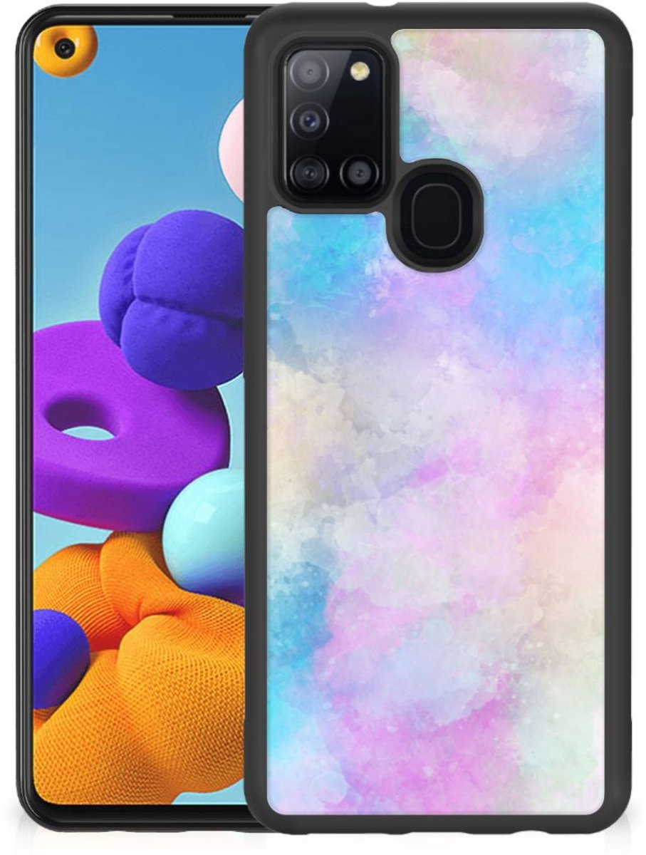 Back Cover voor Case Samsung Galaxy A21s Watercolor Light