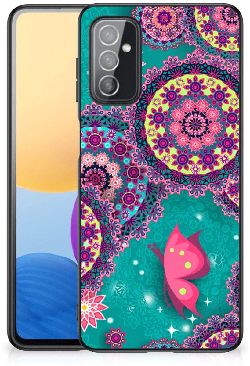 Samsung Galaxy M52 Leuk Telefoonhoesje Cirkels en Vlinders