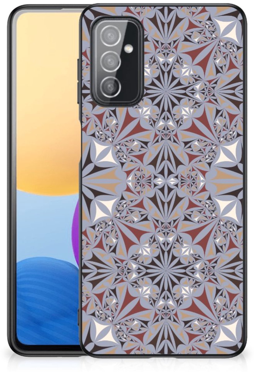 Samsung Galaxy M52 Marmeren Print Telefoonhoesje Flower Tiles