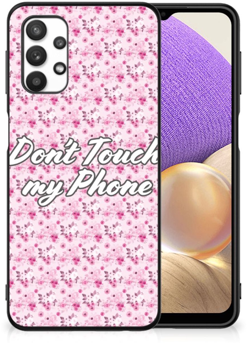 Samsung Galaxy A32 5G Telefoon Hoesje Flowers Pink DTMP