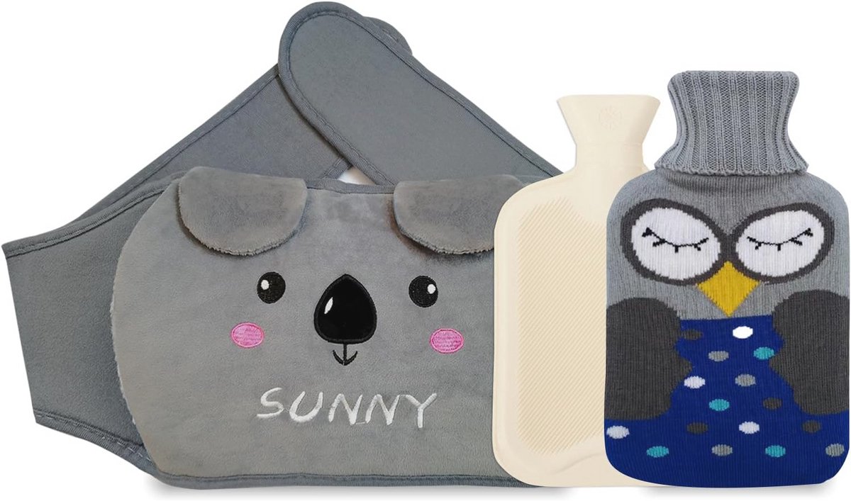 Image of 3-in-1 Warmwaterkruik met Pluche Hoes Voor Volwassenen en Kinderen | Afneembare en Wasbare Warmwaterfles