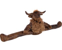 J-Line deurstop Yack - polyester - roestbruin/donkerbruin