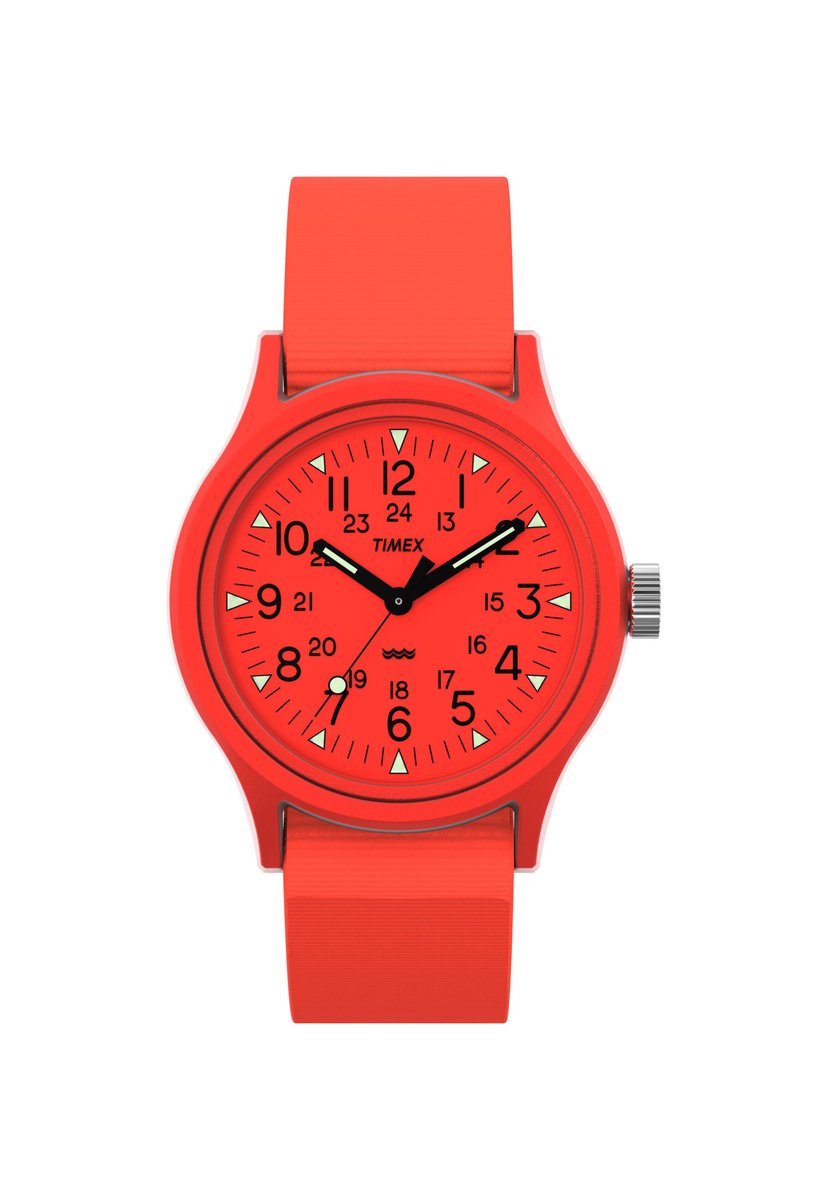 Timex Mk1 Quartz Analoog Horloge Oranje Behuizing: 100% Hars | Armband: 100% Stof 36 TW2W91300AJ