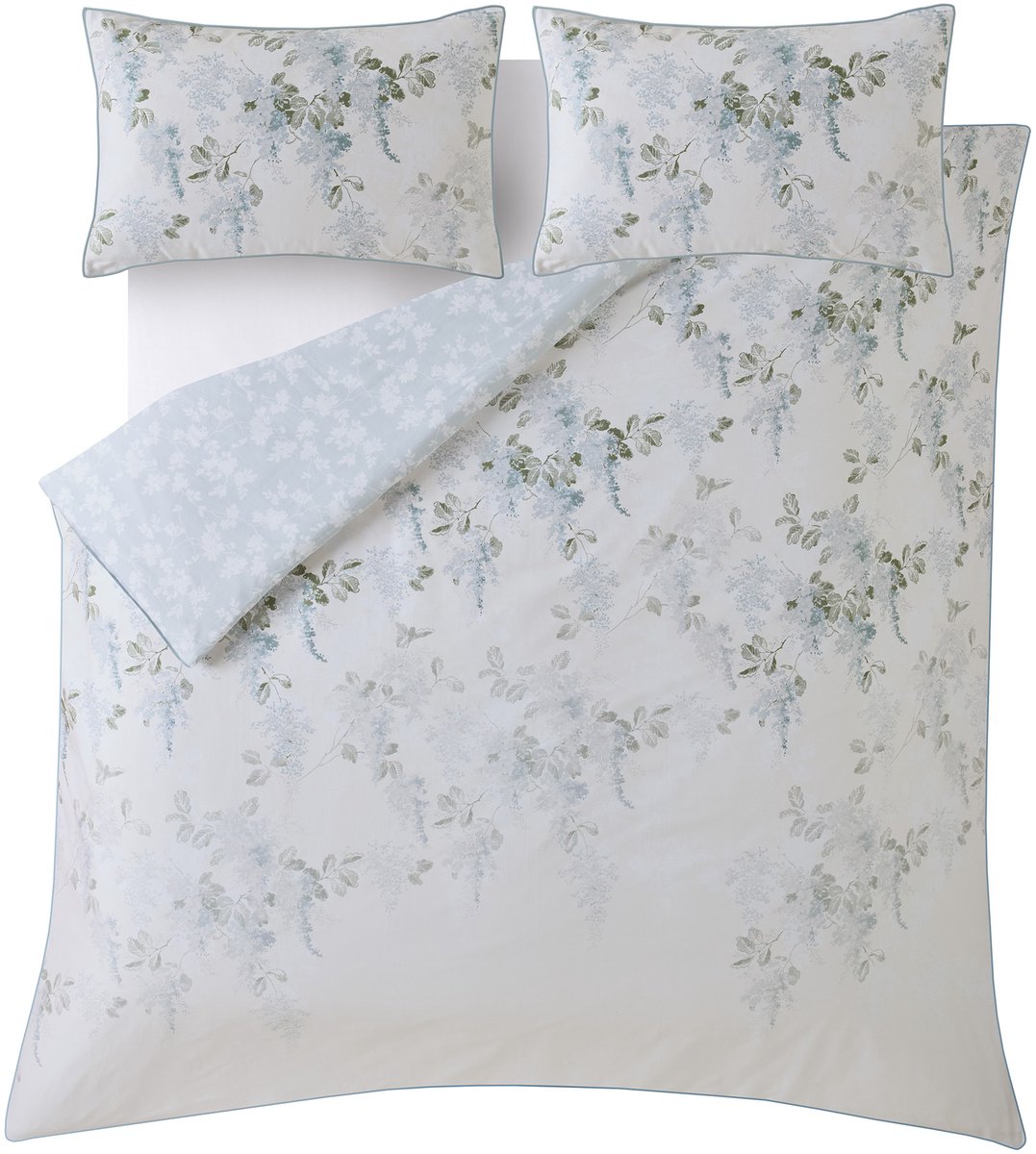 Laura Ashley Mirabelle Pale Seaspray Dekbedovertrek Tweepersoons 200 x 200cm