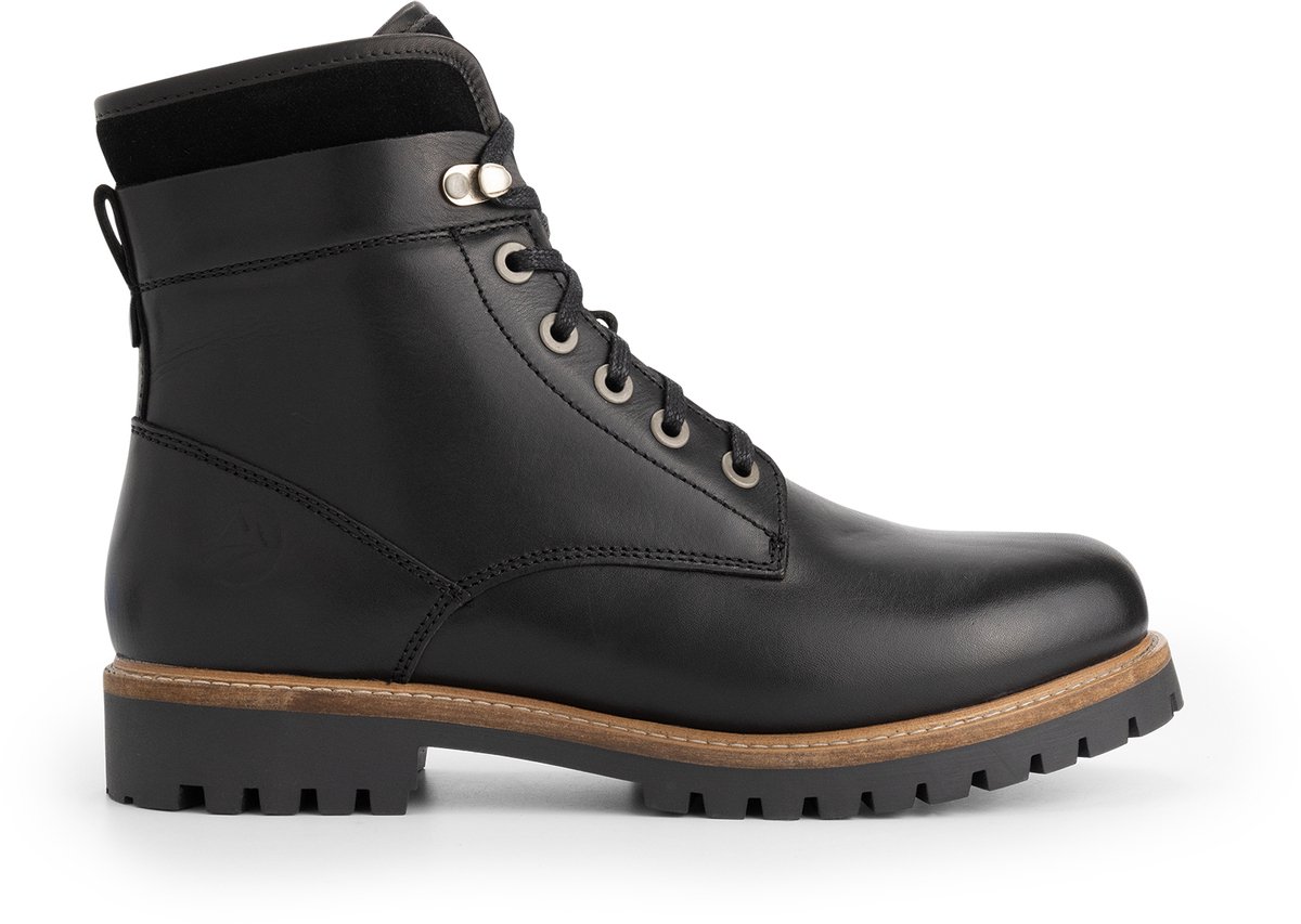 Travelin’ Karhamn Heren Veterboots Leer Zwart