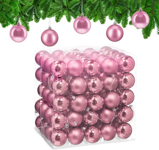 12x Kunststof Kerstballen Glanzend/mat Donkerblauw 6 Cm Kerstboom Versiering Decoratie
