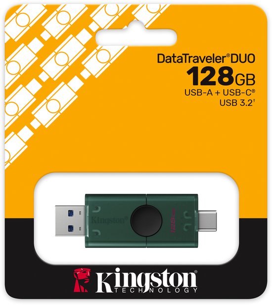 Kingston Technology DataTraveler 128GB USB-A + USB-C 3.2 Gen 1 DuoG2 van Kingston — afbeelding 2