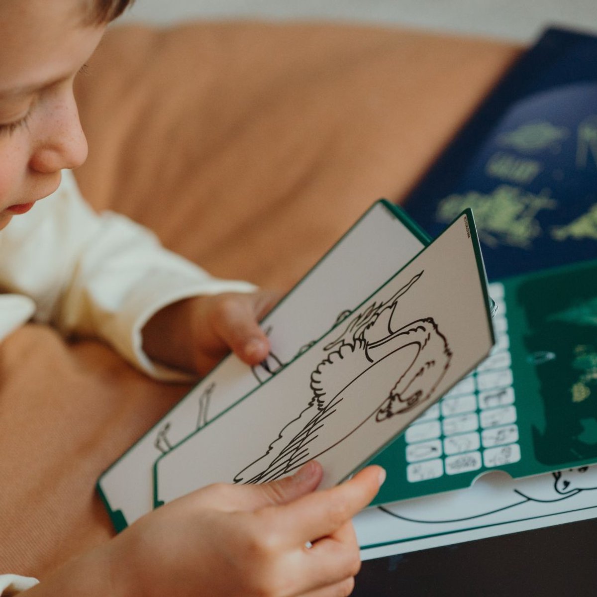 BEAU by Bo Kidywolf Kidydraw Mini Tekenboek met LCD-scherm Galaxy + Refill Once upon a time & Animals